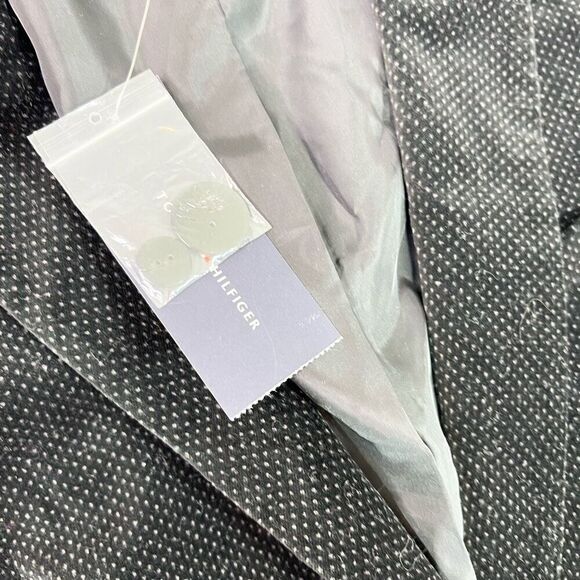 Tommy Hilfiger Jacket Blazer Womens 14 Black Velvet Single Button Black NEW - Picture 5 of 13